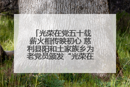 光荣在党五十载 薪火相传映初心 慈利县阳和土家族乡为老党员颁发“光荣在党50年”纪念章