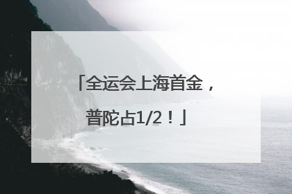 全运会上海首金，普陀占1/2！