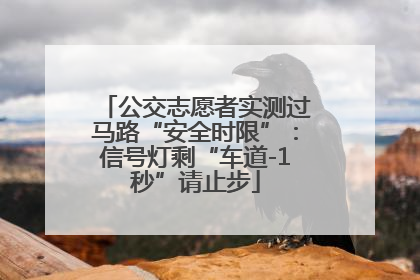 公交志愿者实测过马路“安全时限”：信号灯剩“车道-1秒”请止步