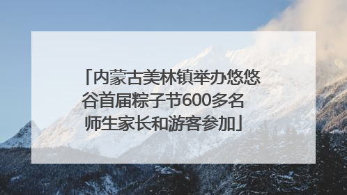 内蒙古美林镇举办悠悠谷首届粽子节600多名师生家长和游客参加