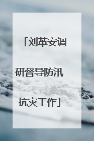 刘革安调研督导防汛抗灾工作