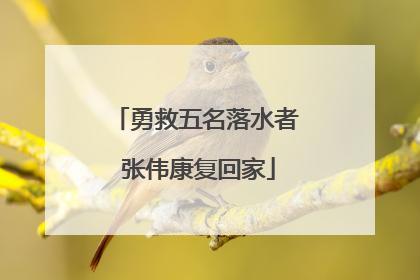 勇救五名落水者 张伟康复回家