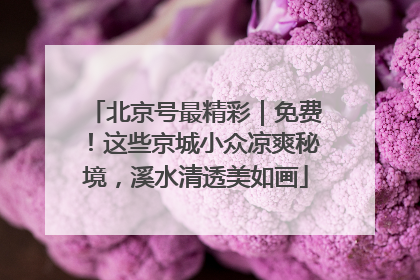 北京号最精彩｜免费！这些京城小众凉爽秘境，溪水清透美如画
