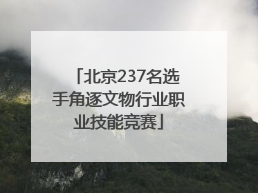 北京237名选手角逐文物行业职业技能竞赛
