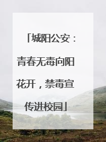 城阳公安：青春无毒向阳花开，禁毒宣传进校园