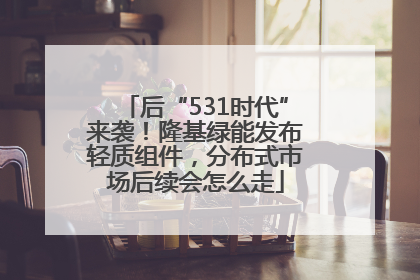 后“531时代”来袭！隆基绿能发布轻质组件，分布式市场后续会怎么走