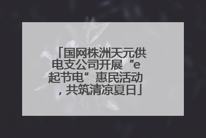 国网株洲天元供电支公司开展“e起节电”惠民活动，共筑清凉夏日