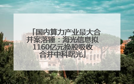 国内算力产业最大合并案落锤：海光信息拟1160亿元换股吸收合并中科曙光