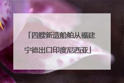 四艘新造船舶从福建宁德出口印度尼西亚