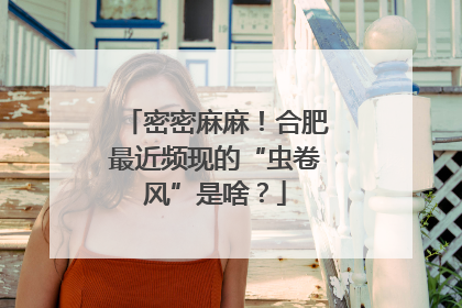 密密麻麻！合肥最近频现的“虫卷风”是啥？