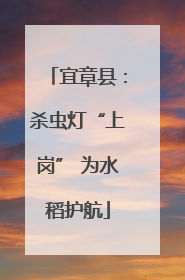 宜章县：杀虫灯“上岗” 为水稻护航