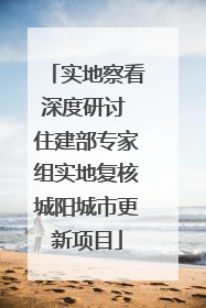 实地察看深度研讨 住建部专家组实地复核城阳城市更新项目