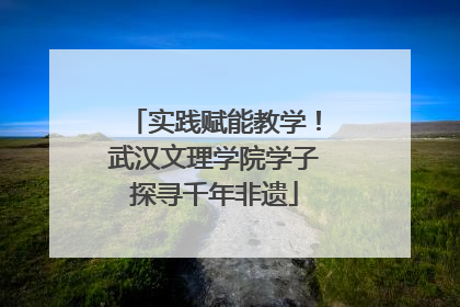 实践赋能教学！武汉文理学院学子探寻千年非遗