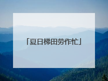 夏日梯田劳作忙