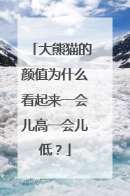 大熊猫的颜值为什么看起来一会儿高一会儿低？