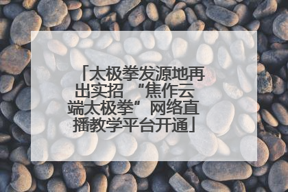 太极拳发源地再出实招 “焦作云端太极拳”网络直播教学平台开通