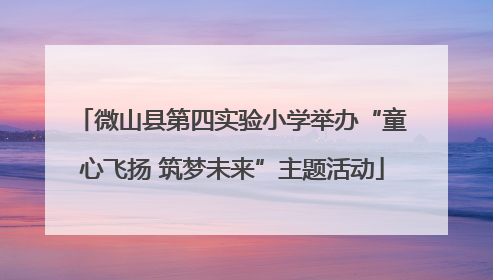 微山县第四实验小学举办“童心飞扬 筑梦未来”主题活动