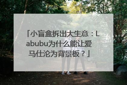 小盲盒拆出大生意：Labubu为什么能让爱马仕沦为背景板？