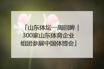 山东体坛一周回眸｜300家山东体育企业组团参展中国体博会