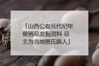 山西公布元代纪年壁画墓发掘资料 墓主为当地贾氏族人