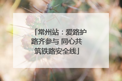 常州站：爱路护路齐参与 同心共筑铁路安全线