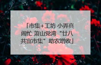 市集+工坊 小弄真闹忙 萧山党湾“廿八共富市集”助农增收