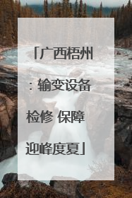 广西梧州:输变设备检修 保障迎峰度夏