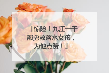 惊险！九江一干部勇救落水女孩，为他点赞！