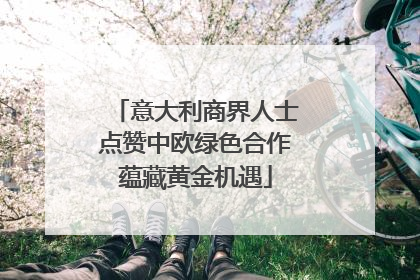 意大利商界人士点赞中欧绿色合作蕴藏黄金机遇