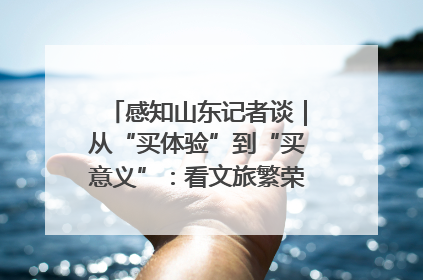 感知山东记者谈｜从“买体验”到“买意义”：看文旅繁荣背后的幸福新定义