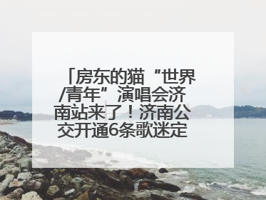 房东的猫“世界/青年”演唱会济南站来了！济南公交开通6条歌迷定制专线