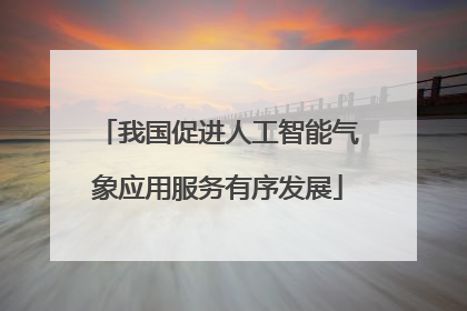 我国促进人工智能气象应用服务有序发展