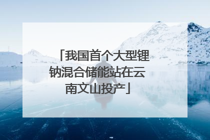我国首个大型锂钠混合储能站在云南文山投产