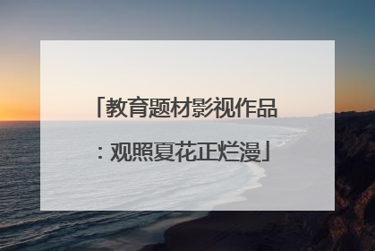教育题材影视作品：观照夏花正烂漫