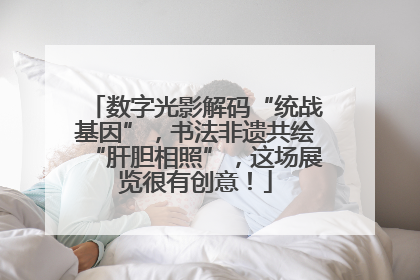 数字光影解码“统战基因”，书法非遗共绘“肝胆相照”，这场展览很有创意！