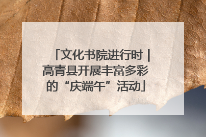 文化书院进行时｜高青县开展丰富多彩的“庆端午”活动