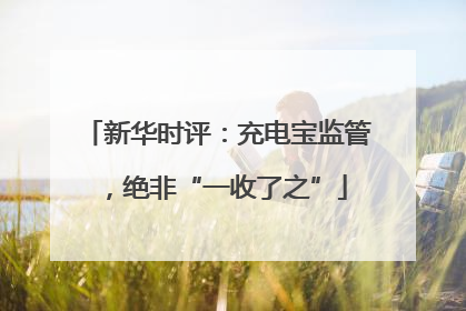 新华时评：充电宝监管，绝非“一收了之”