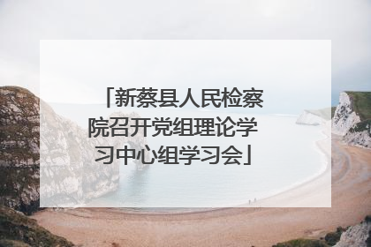 新蔡县人民检察院召开党组理论学习中心组学习会