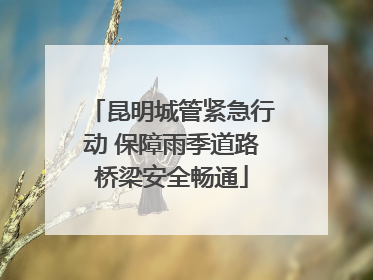 昆明城管紧急行动 保障雨季道路桥梁安全畅通