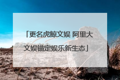 更名虎鲸文娱 阿里大文娱锚定娱乐新生态
