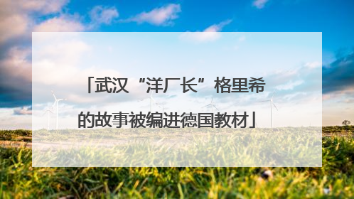 武汉“洋厂长”格里希的故事被编进德国教材