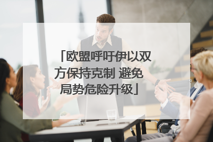 欧盟呼吁伊以双方保持克制 避免局势危险升级