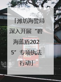 潍坊海警局深入开展“碧海蓝盾2025”专项执法行动