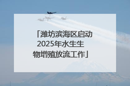 潍坊滨海区启动2025年水生生物增殖放流工作