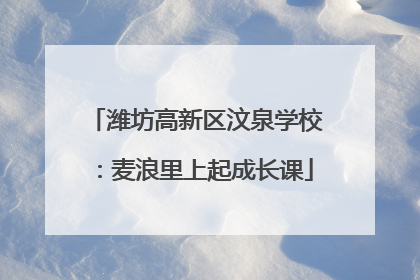潍坊高新区汶泉学校：麦浪里上起成长课