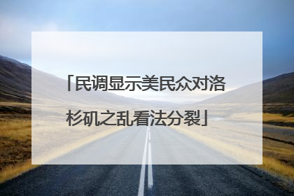 民调显示美民众对洛杉矶之乱看法分裂