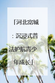 河北宽城：沉浸式普法护航青少年成长
