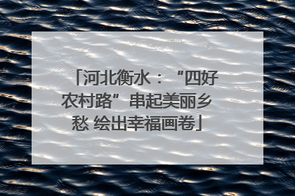 河北衡水：“四好农村路”串起美丽乡愁 绘出幸福画卷