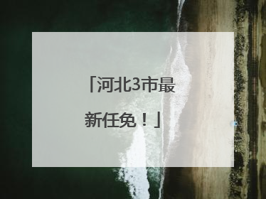 河北3市最新任免！