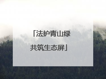 法护青山绿 共筑生态屏